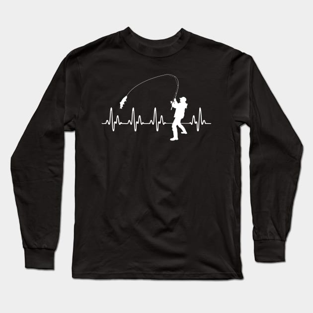 Heartbeat Fishing T-Shirt Long Sleeve T-Shirt by jMvillszz